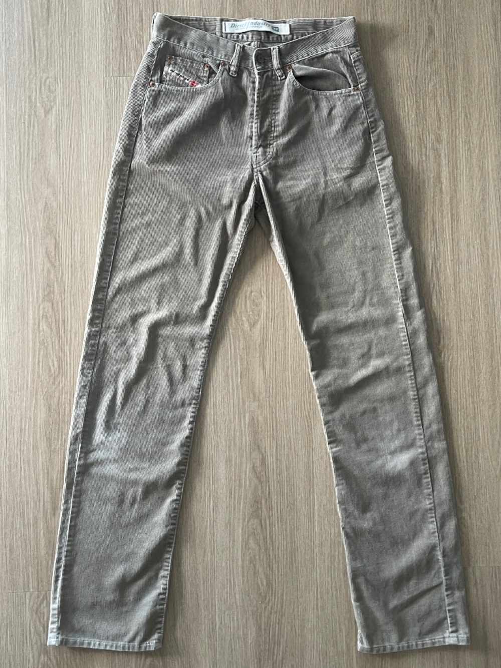 Vintage Diesel Made in Italy Cheyenne Corduroy Pants Size 29 Y2K 2001 Earth Tone